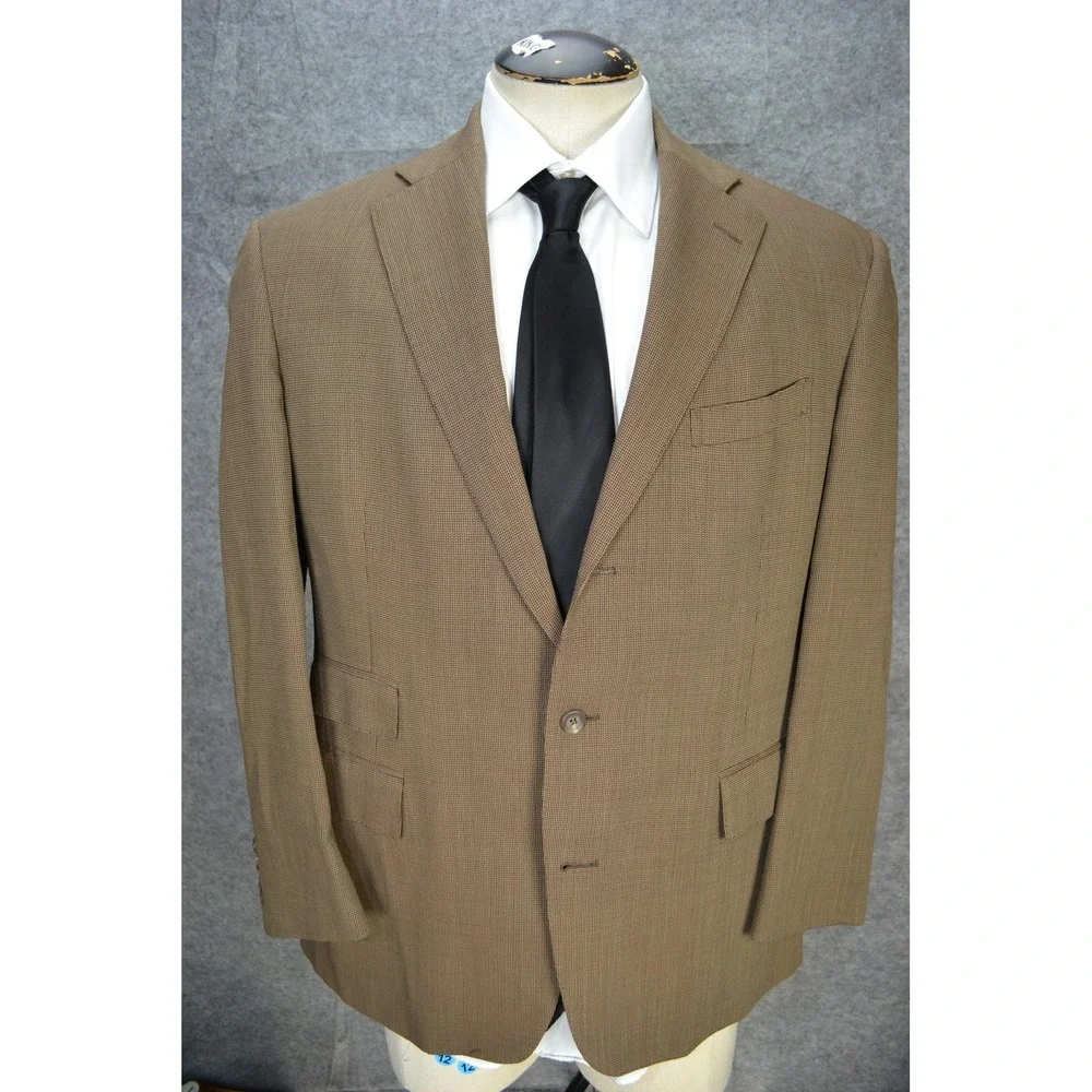 VTG Polo Ralph Lauren‎ Blazer Mens 41 Brown Wool Blend Sport Coat Jacket USA